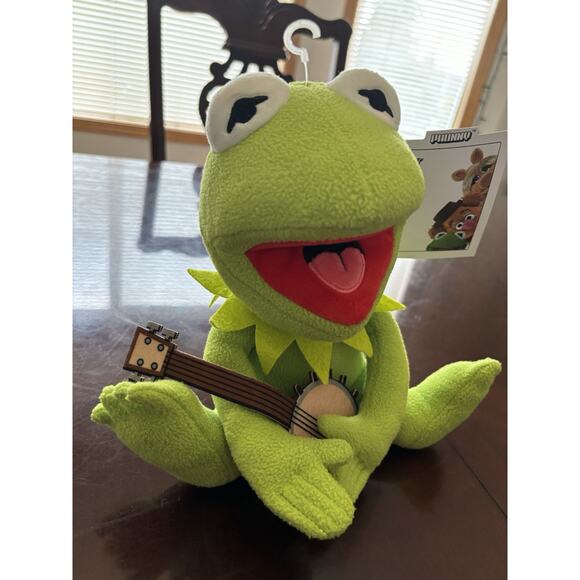 Disney Kermit the Frog Guitar Plush Doll Muppets 8”Stuffed Animal Lovey‎ NWT - Picture 2 of 6